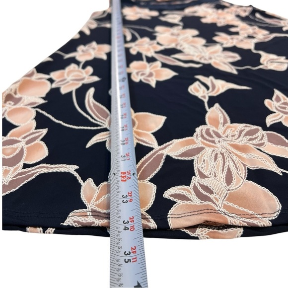 SJS Sleeveless Dress, Floral Print,‎ Stretchy, Blue, Size Medium - Picture 6 of 10